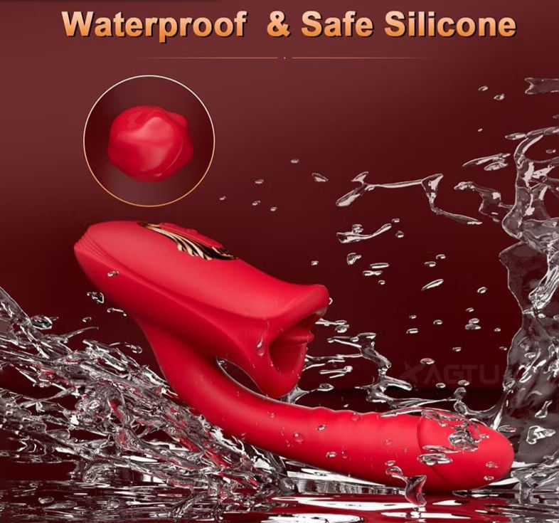 Tongue Shaped G-Spot Vibration Clit Tongue Licking Wireless Dildo Vibrator Adult Sex Toys for Women Orgasm