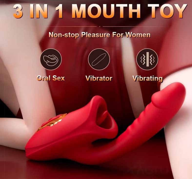Tongue Shaped G-Spot Vibration Clit Tongue Licking Wireless Dildo Vibrator Adult Sex Toys for Women Orgasm