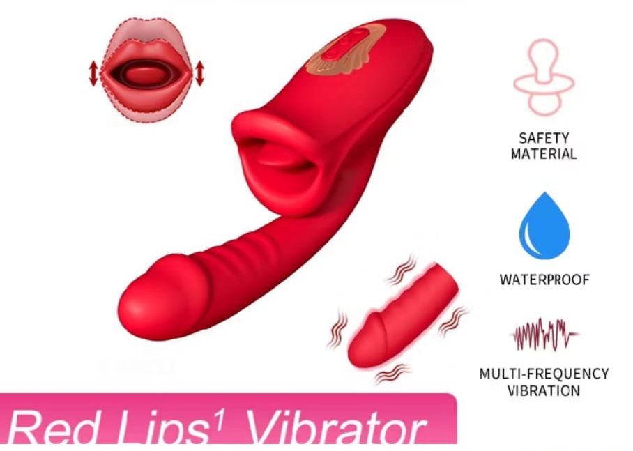 Tongue Shaped G-Spot Vibration Clit Tongue Licking Wireless Dildo Vibrator Adult Sex Toys for Women Orgasm
