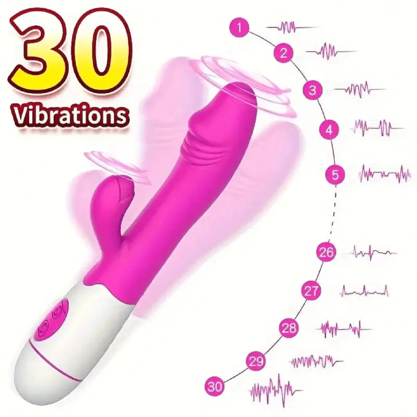 Vibrations Rabbit Style Portable Manual Massager