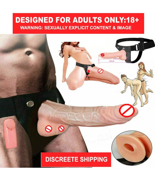 7 inch Big Hollow Strap On Dildo with Vibration and belt Female 7 inch Big Hollow Strap On Dildo with Vibration and belt Female Sex Toy