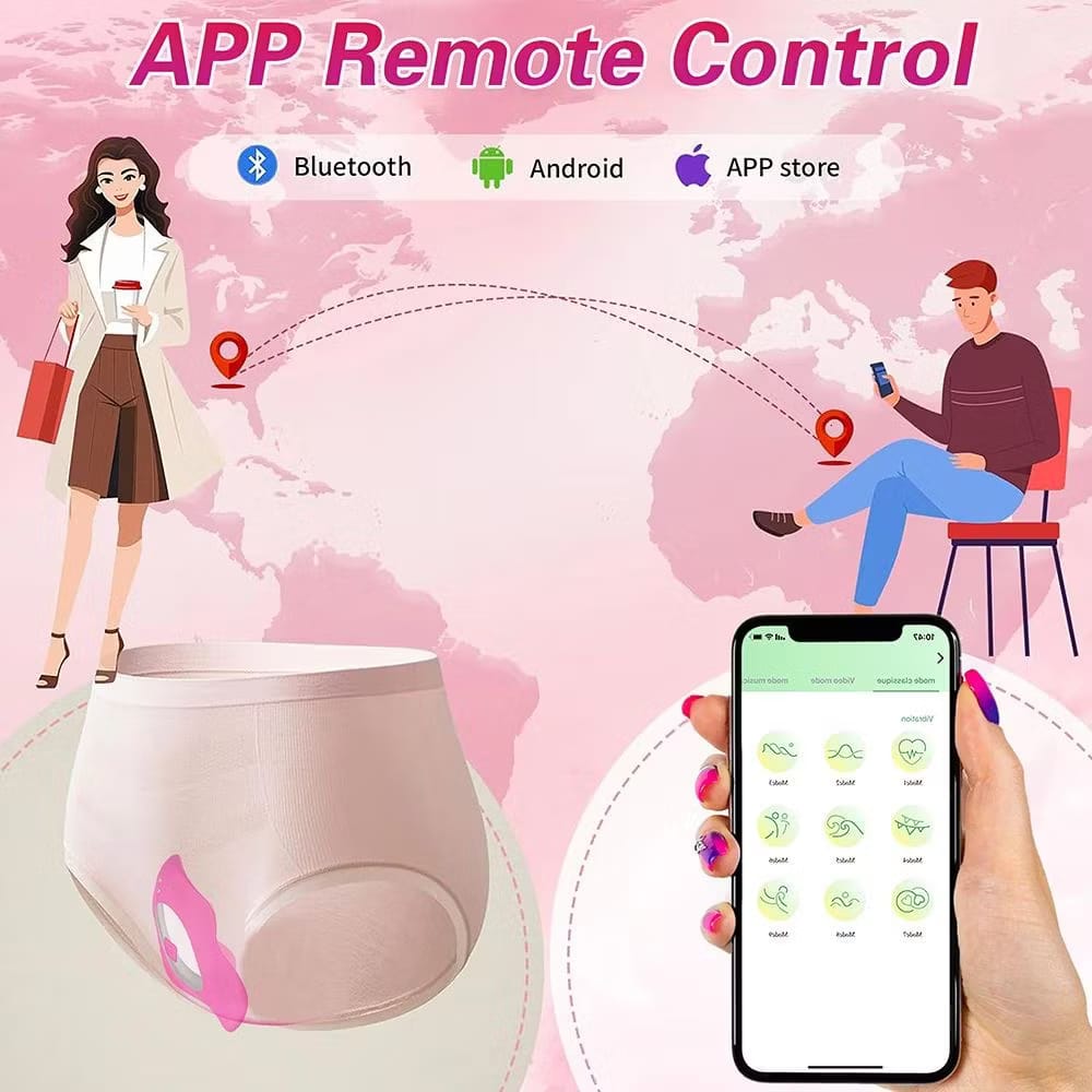 Wireless Vibrator Female APP Remote Control Sex Toy Massager 9 frequency vibration at 50% off! ₹1,500 only