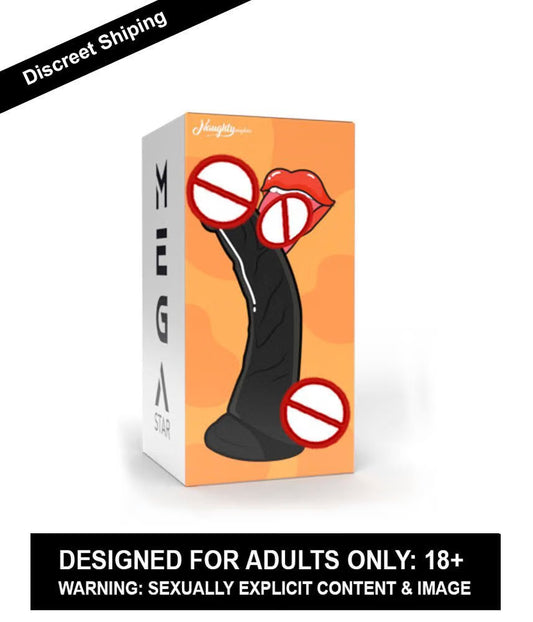 REALISTIC 9 INCH/22 CMS DARK BLACK PREMIUM SILICON DILDO WITH PERFECT SUCTION CUP & BIG BALLS