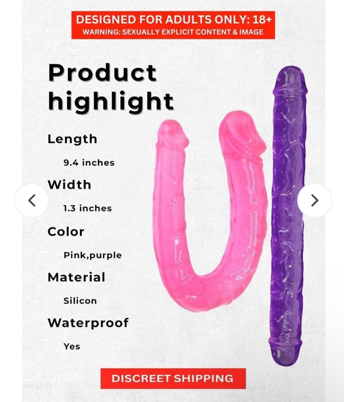 Double Dong Double Ended Dildo_Black_30 Cms