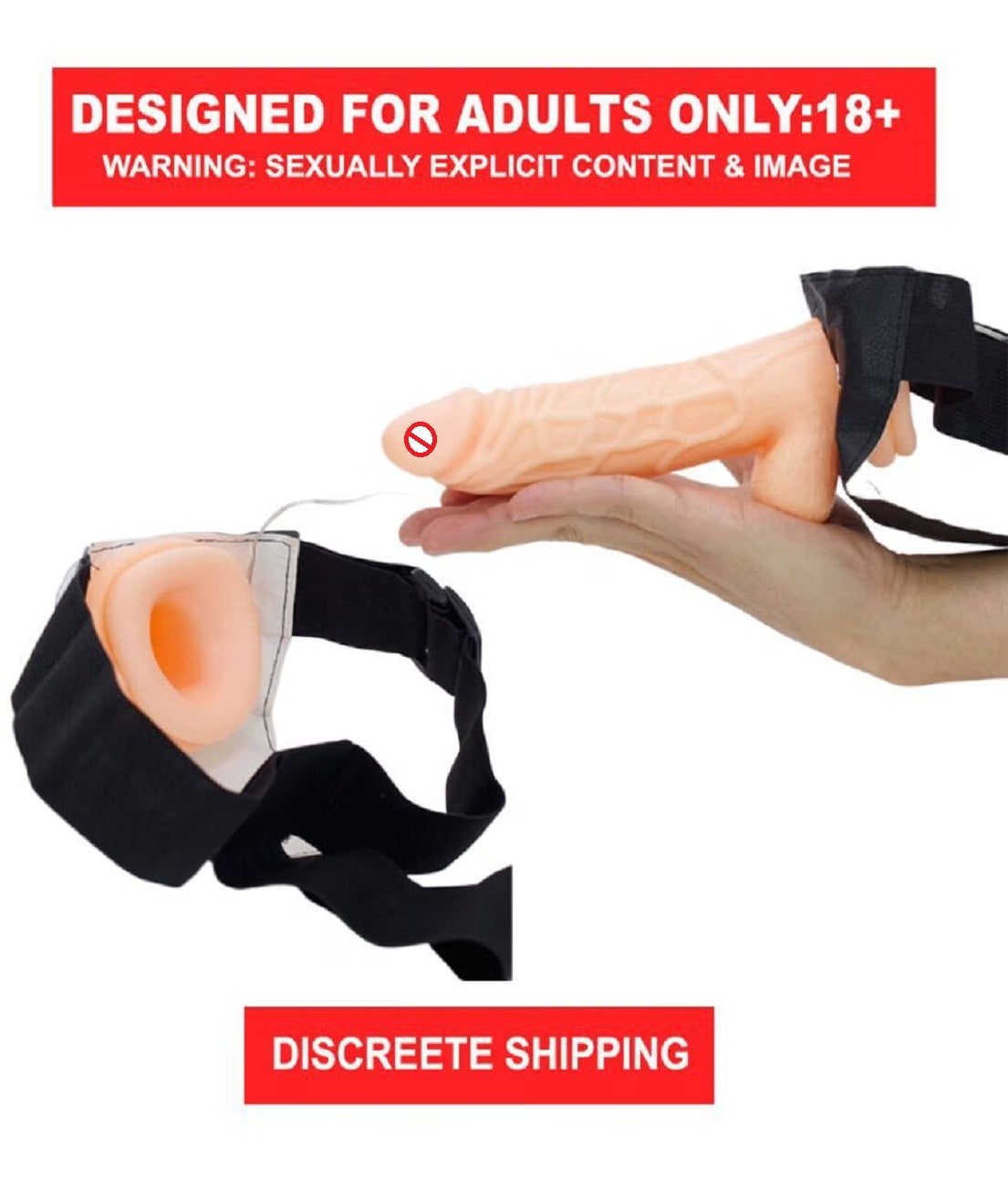7 inch Big Hollow Strap On Dildo with Vibration and belt Female 7 inch Big Hollow Strap On Dildo with Vibration and belt Female Sex Toy